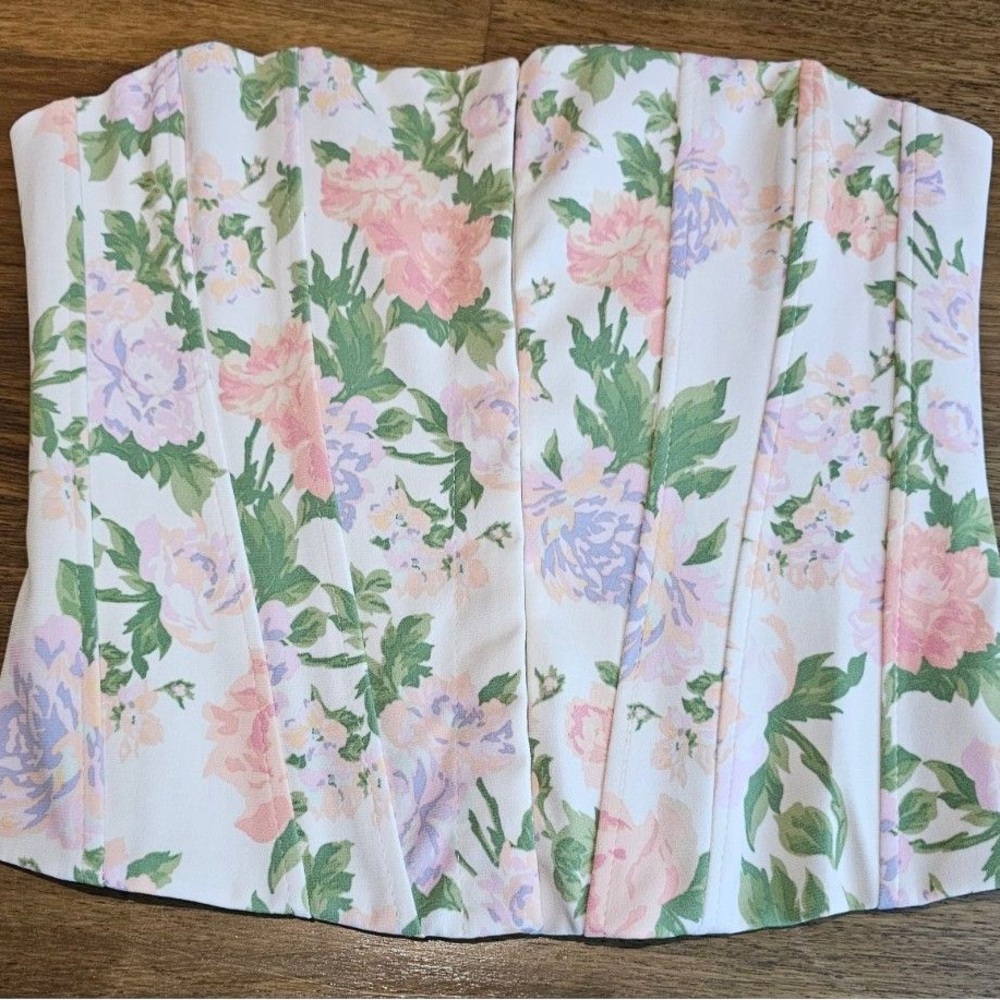 Zara floral corset with boning - Picture 5 of 7